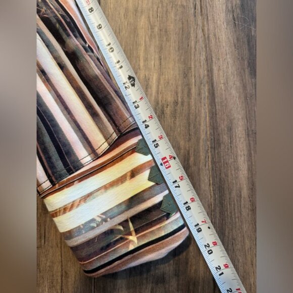 Alberto Makali- Green/Brown Bamboo Pattern-Hook Closure-Cropped Blazer Jacket - Picture 15 of 15